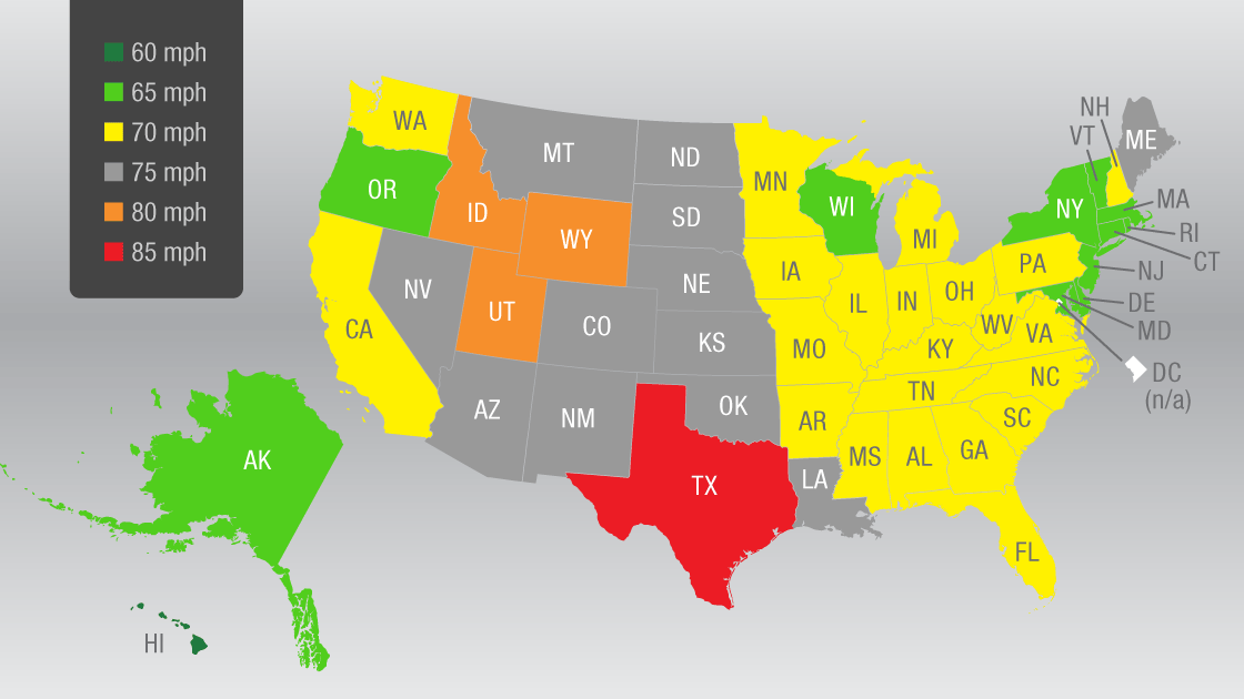 States Raise Speed Limits